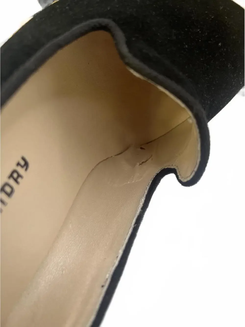 Chinese Laundry Black Suede Wedge Heels Leopard Print Platform Size 8.5 NWOT